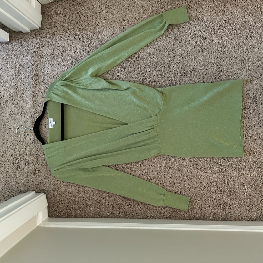 Superdown Green V-Neck Bodycon Dress for Cocktail